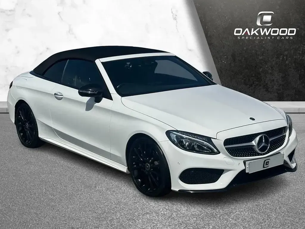 Used Mercedes C220 AMG line 170 HP (125 kW) 2017 White Cabriolet