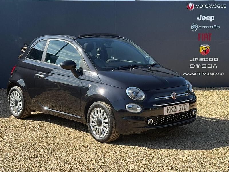 Used Fiat 500 Lounge 70 HP (51 kW) 2021 Black Cabriolet