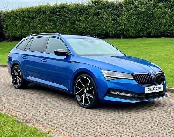 Blue Used 2020 Skoda Superb SportlinePlus Estate | £17,950 (Fair price) - Image 1/4