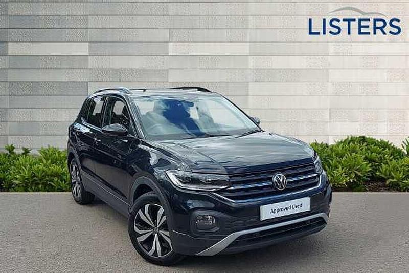 Deep black Used 2022 VW T-Cross Black Edition SUV | £18,490 (Fair price) - Image 1/4