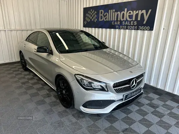 Used Mercedes CLA220 AMG line 177 HP (130 kW) 2018 Silver Coupe