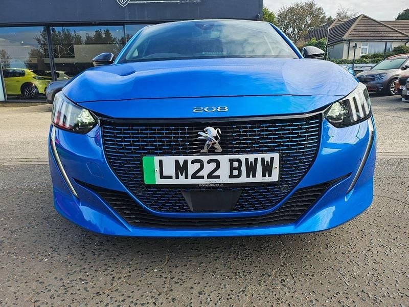 Blue Used 2022 Peugeot e-208 Premium Hatchback | £14,750 (Fair price) - Image 1/4