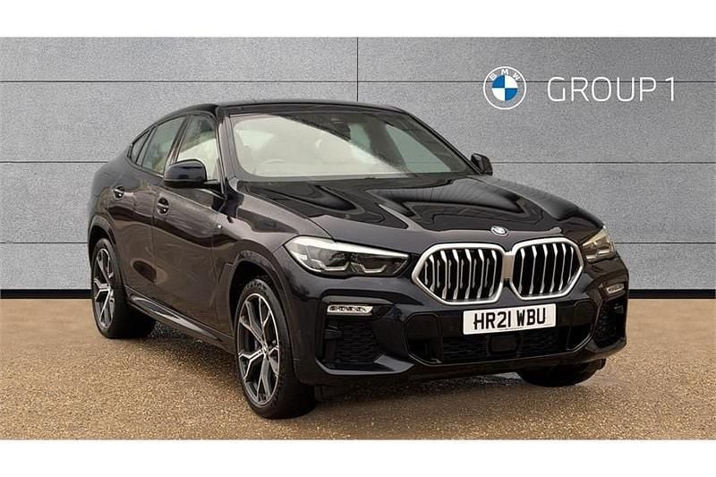 Carbon black Used 2021 BMW X6 M Sport SUV | £39,750 (Good price) - Image 1/4