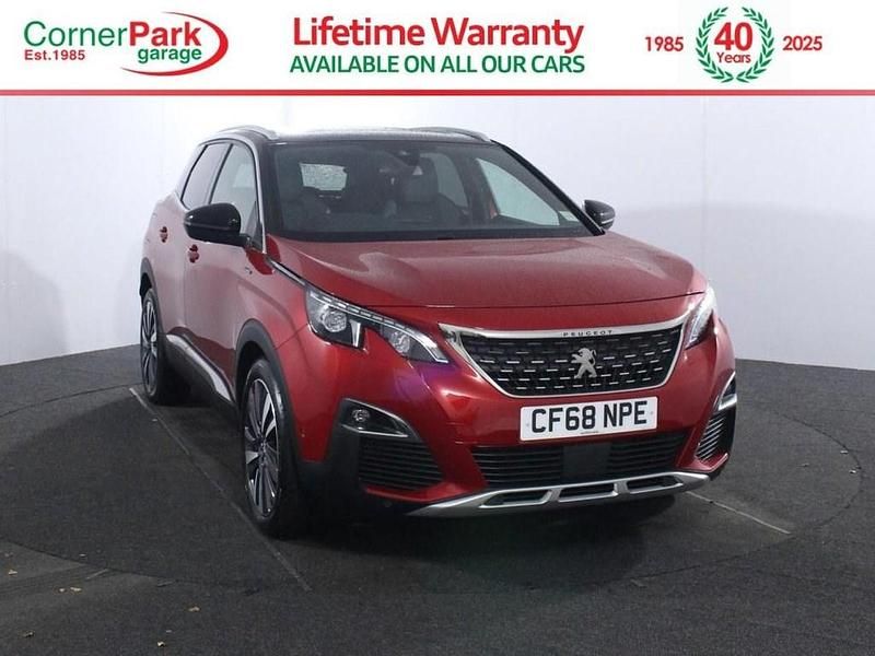 Red Used 2018 Peugeot 3008 GT-line Hatchback | £11,749 (Fair price) - Image 1/4