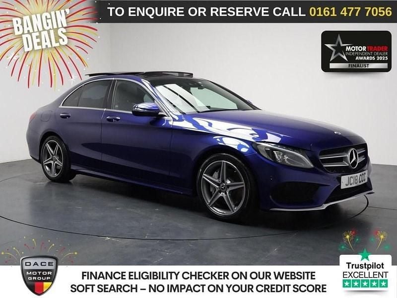Blue Used 2018 Mercedes C250 AMG Line Premium Plus Sedan | £20,480 (Fair price) - Image 1/3