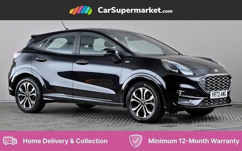 Black Used 2022 Ford Puma Gen-E ST-Line Hatchback | £12,097 (Fair price) - Image 1/4