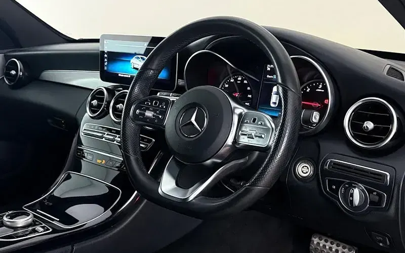 Used Mercedes C220 AMG line 194 HP (142 kW) 2019 Black Sedan