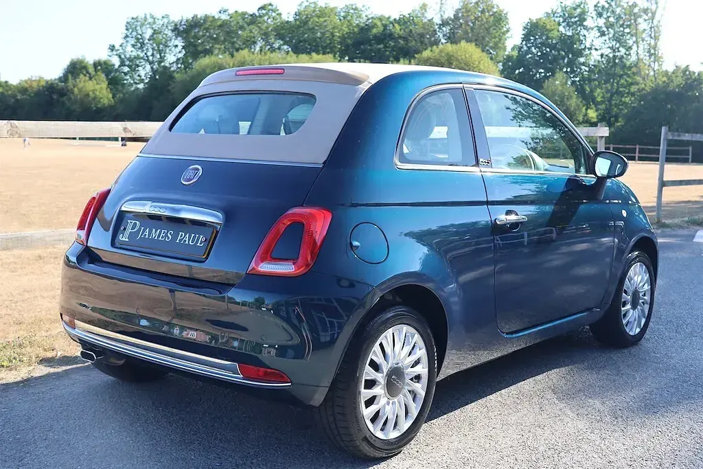 Used Fiat 500 Lounge 69 HP (50 kW) 2015 Blue Cabriolet
