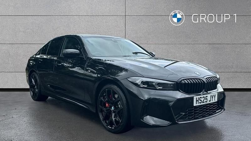 Black sapphire metallic paint New 2025 BMW 330e M Sport Sedan | £42,697 - Image 1/4