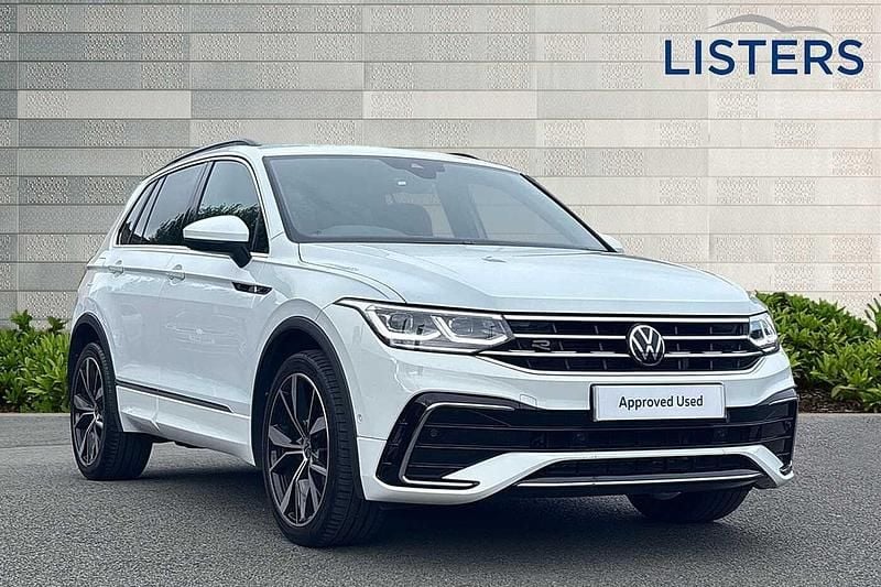 Pure white Used 2024 VW Tiguan R-line Edition SUV | £29,490 (Fair price) - Image 1/4