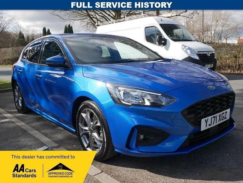 Blue Used 2022 Ford Focus ST-Line Hatchback | £14,223 - Image 1/4