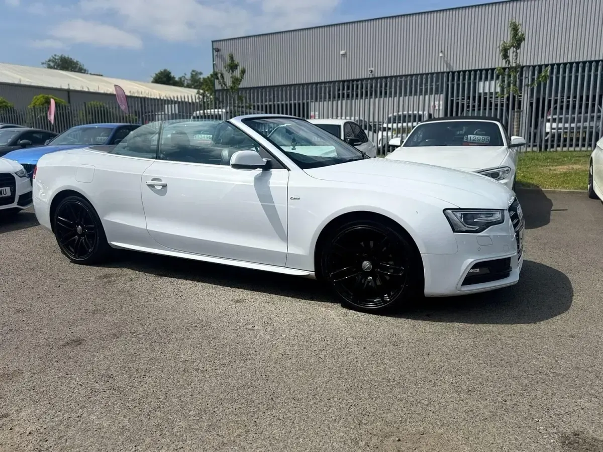 Used Audi A5 Cabriolet S-Line 177 HP (130 kW) 2014 White Cabriolet