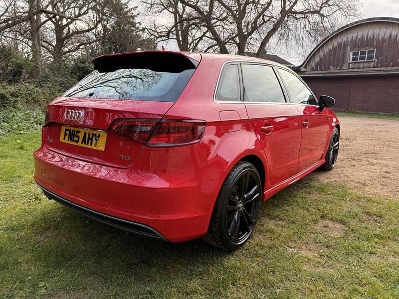 Used Audi A3 S-Line 125 HP (91 kW) 2015 Red Hatchback