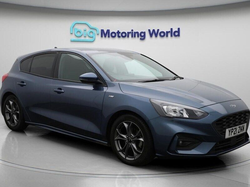 Blue Used 2021 Ford Focus ST-Line Hatchback | £13,800 (Good price) - Image 1/4