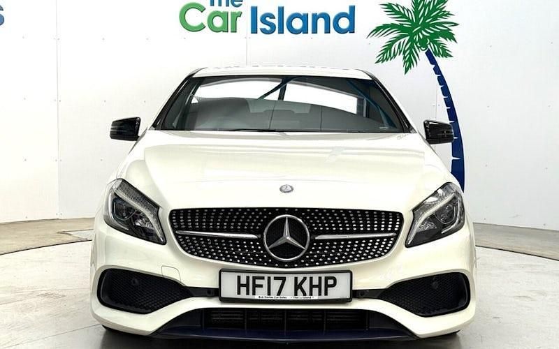 Used Mercedes A160 AMG line 102 HP (75 kW) 2017 White Hatchback