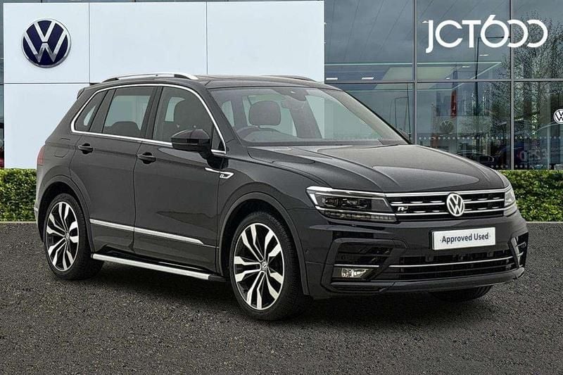 Black Used 2020 VW Tiguan R-line SUV | £26,253 (Fair price) - Image 1/4
