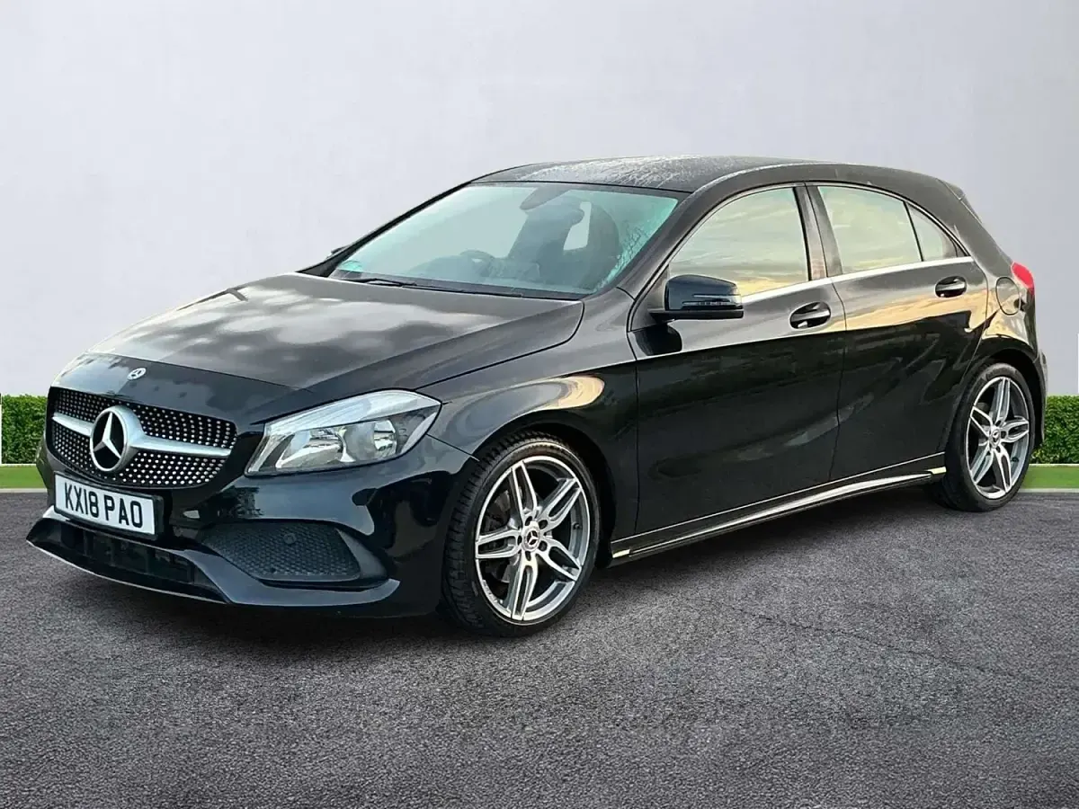 Used Mercedes A160 AMG line 2018 Black Hatchback