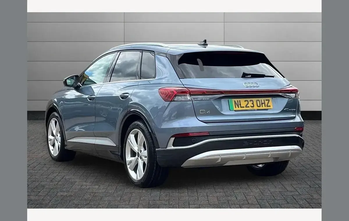 Used Audi Q4 e-tron S-Line 150 kW (204 HP) 2023 Geyser blue SUV