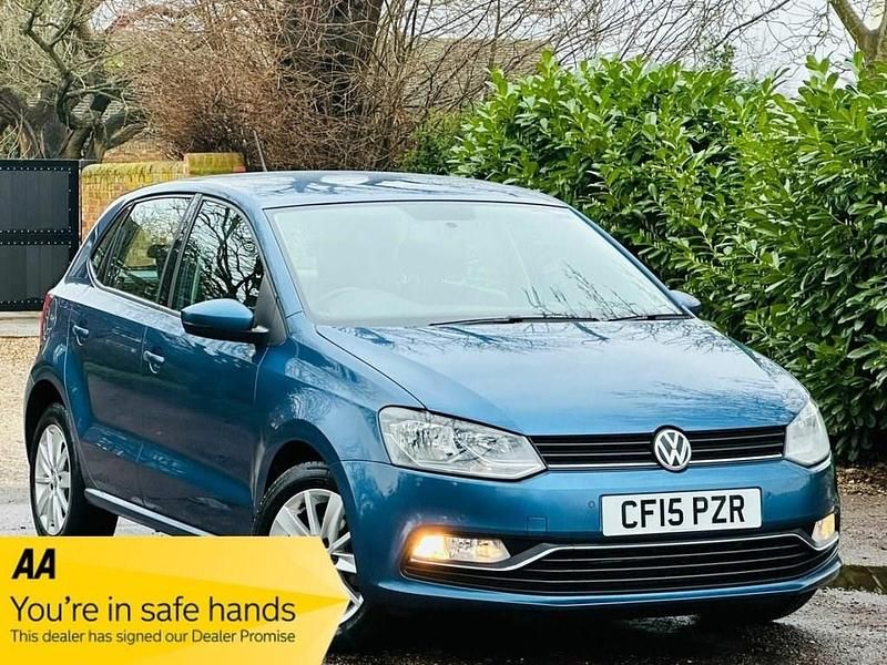 Used VW Polo SE 90 HP (66 kW) 2015 Blue Hatchback