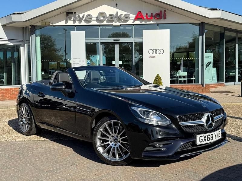 Black Used 2018 Mercedes SLC180 AMG line Cabriolet | £19,440 (Fair price) - Image 1/4