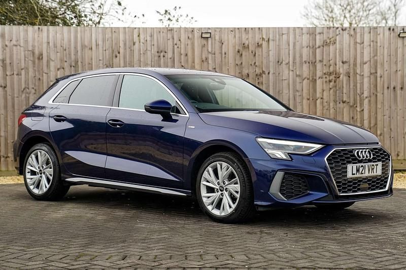 Blue Used 2021 Audi A3 Sportback e-tron S-Line Hatchback | £17,995 (Fair price) - Image 1/4