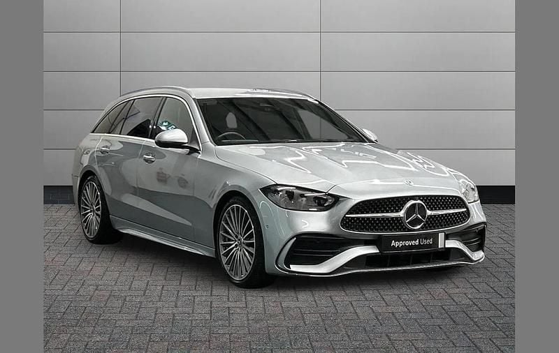 Silver Used 2024 Mercedes C300e AMG Line Premium Estate | £32,850 (Good price) - Image 1/4