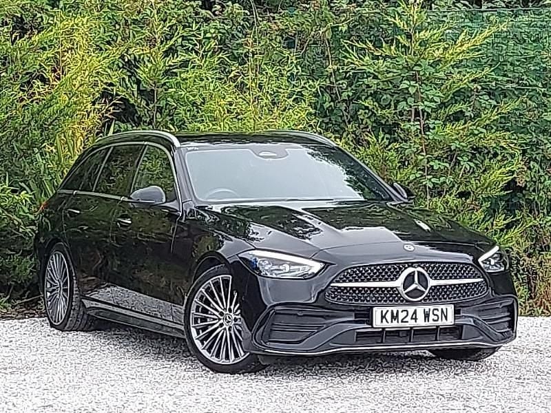 Black Used 2024 Mercedes C200 AMG Line Premium Estate | £32,498 (A bit pricey) - Image 1/4