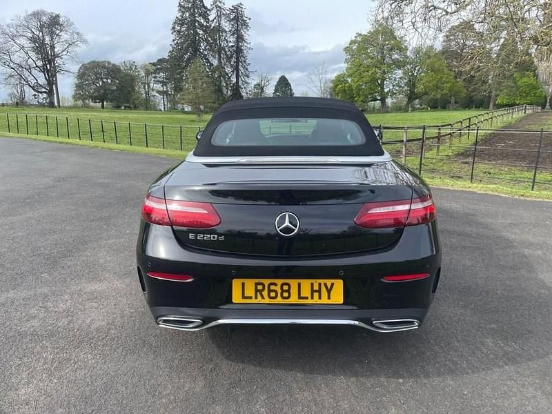 Used Mercedes E220 AMG line 194 HP (142 kW) 2018 Black Cabriolet