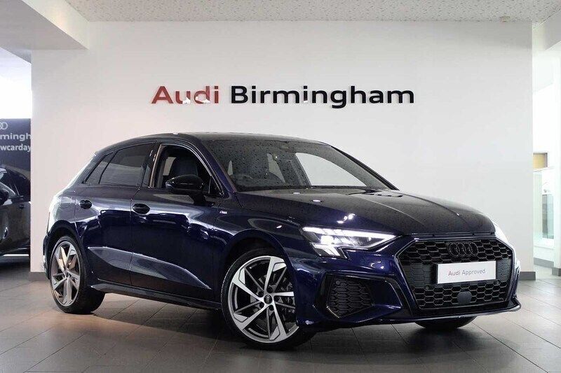 Navarra blue Used 2024 Audi A3 Black Edition Hatchback | £29,250 (Expensive) - Image 1/4