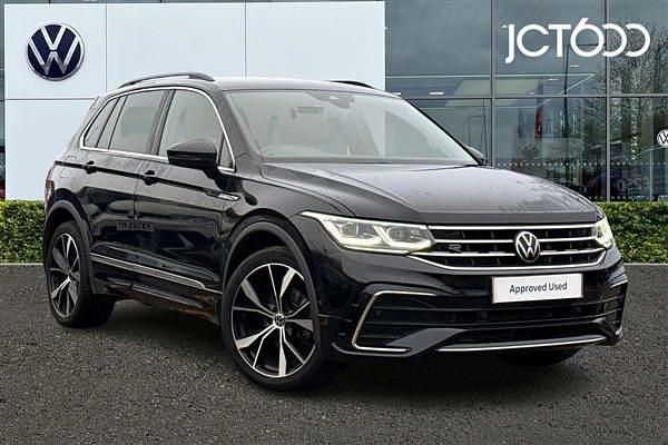 Black Used 2022 VW Tiguan R-line SUV | £26,631 (Fair price) - Image 1/4
