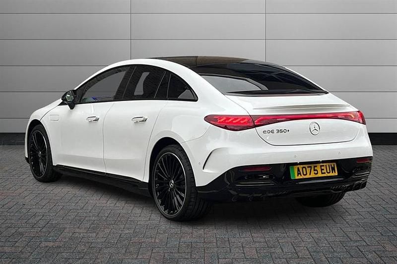 Used Mercedes EQE350 AMG line 214 kW (292 HP) 2025 Opalite white bright Sedan