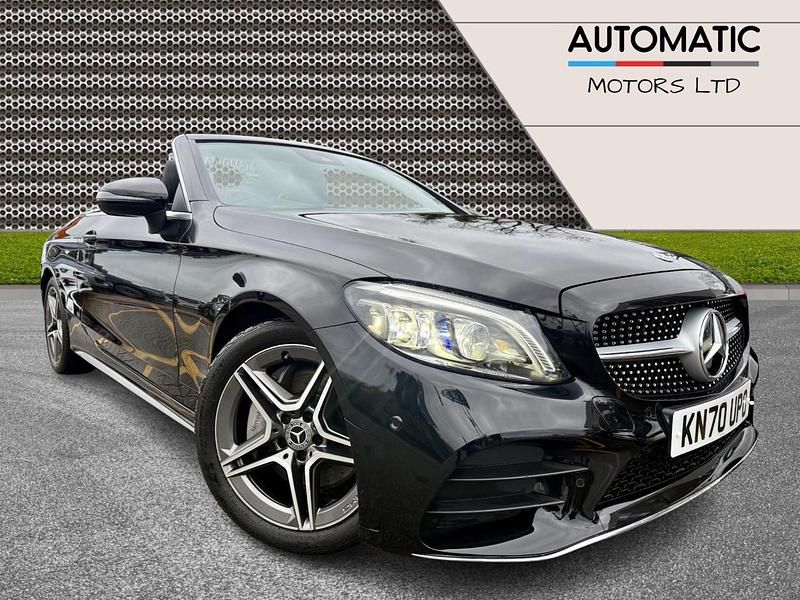 Used Mercedes C300 AMG line 245 HP (180 kW) 2020 Black Cabriolet