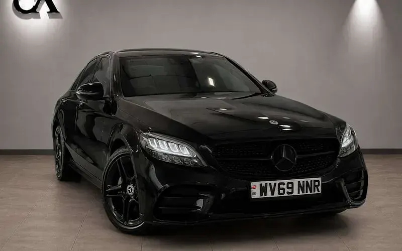 Used Mercedes C220 AMG line 194 HP (142 kW) 2019 Black Sedan