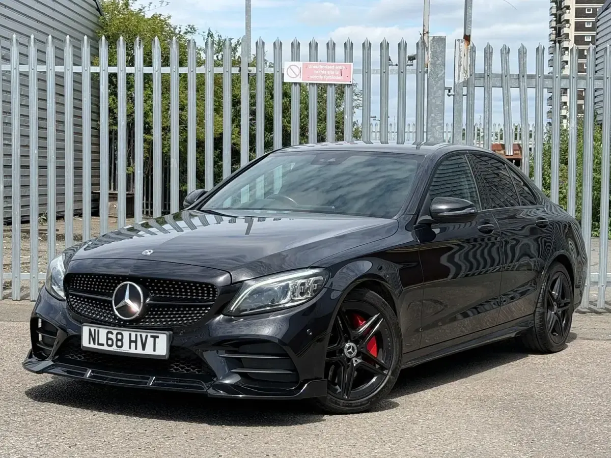 Used Mercedes C300 AMG line 2018 Black Sedan
