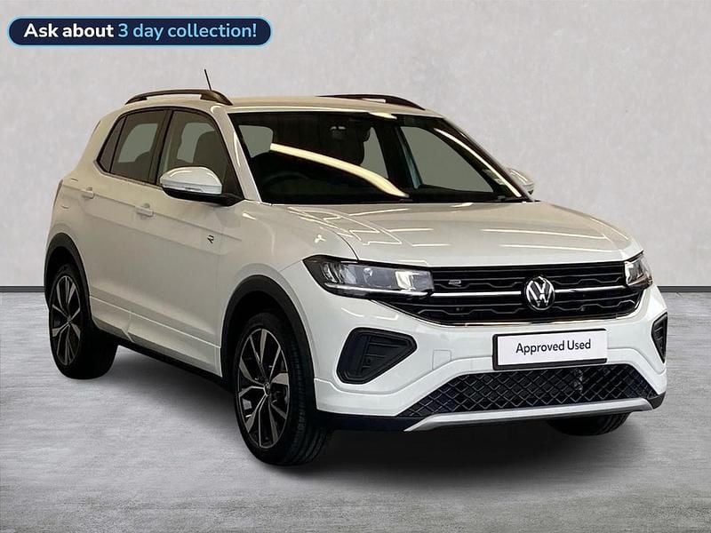 White New 2025 VW T-Cross R-line SUV | £26,274 (Fair price) - Image 1/4