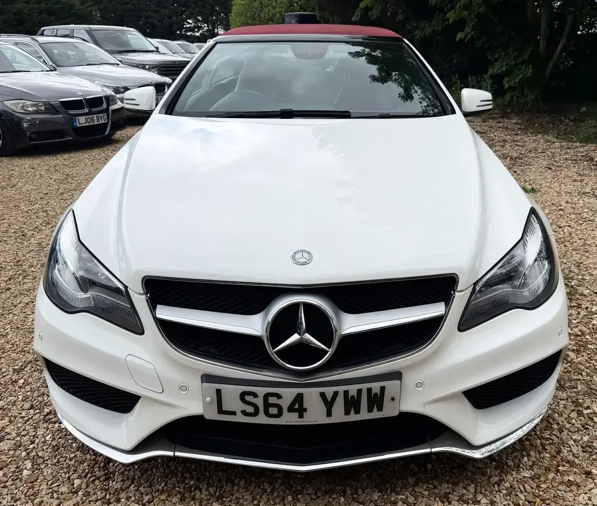 Used Mercedes E220 AMG line 174 HP (127 kW) 2014 White Cabriolet