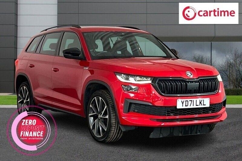 Red Used 2021 Skoda Kodiaq SportLine SUV | £24,499 (Fair price) - Image 1/3