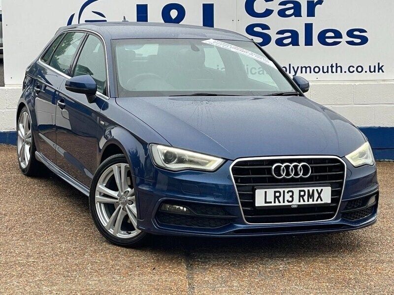 Blue Used 2013 Audi A3 Sportback S-Line Hatchback | £11,495 (A bit pricey) - Image 1/4