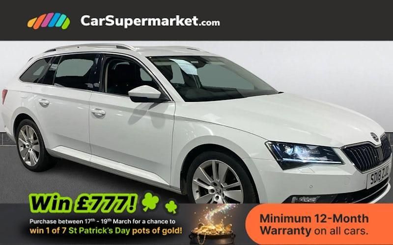 Used Skoda Superb SE L Executive 150 HP (110 kW) 2018 White Estate