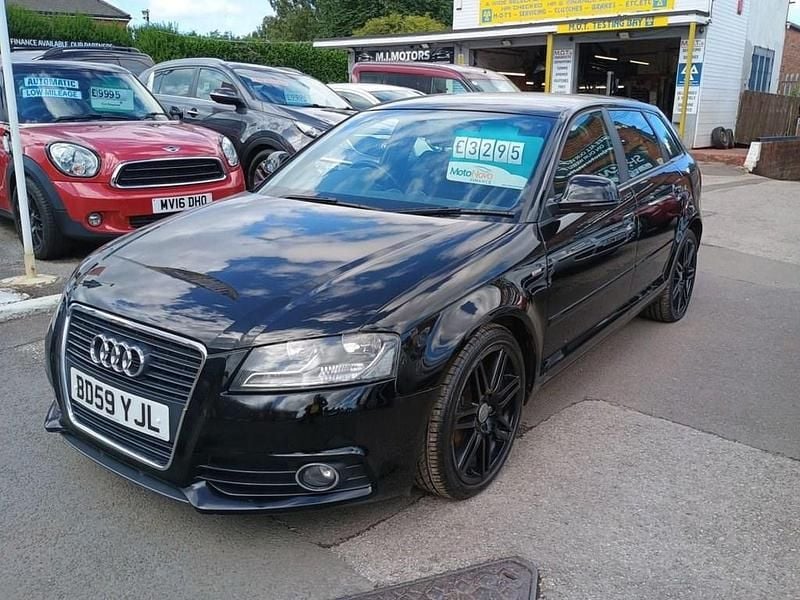 Black Used 2010 Audi A3 Sportback S-Line Hatchback | £3,295 (Fair price) - Image 1/4
