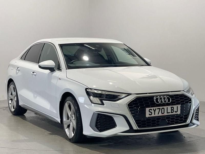 White Used 2020 Audi A3 S-Line Sedan | £17,999 (Fair price) - Image 1/4