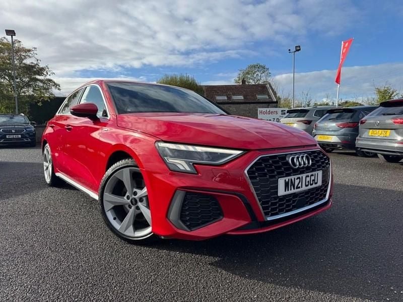 Red Used 2021 Audi A3 S-Line Hatchback | £16,980 (Fair price) - Image 1/4