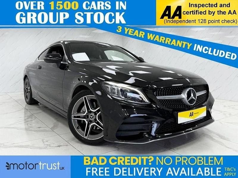 Black Used 2020 Mercedes C200 AMG Line Premium Coupe | £18,295 (Fair price) - Image 1/2
