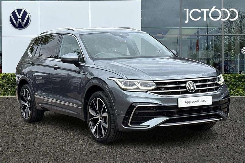 Grey Used 2021 VW Tiguan Allspace R-line SUV | £28,430 (Good price) - Image 1/4