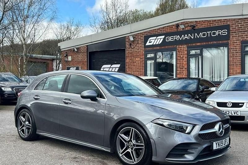 Used Mercedes A250 AMG line 224 HP (164 kW) 2019 Grey Hatchback