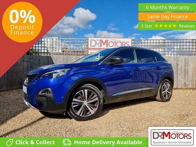 Blue Used 2018 Peugeot 3008 GT-line SUV | £8,540 (Fair price) - Image 1/4