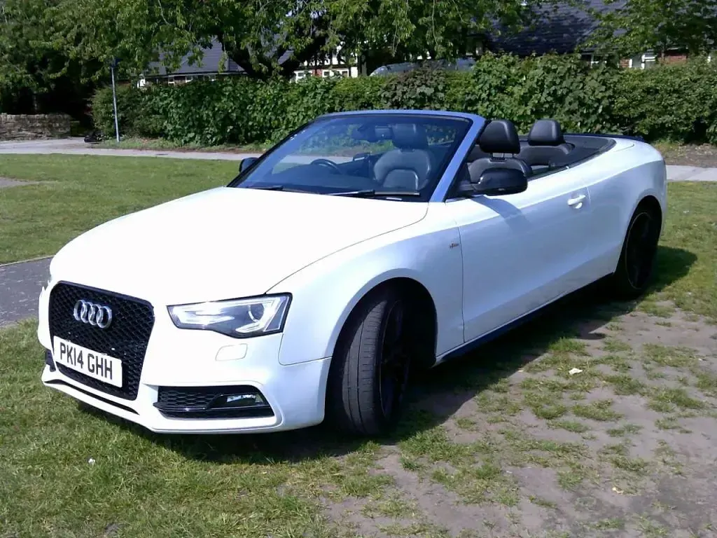 Used Audi A5 Cabriolet S-Line 177 HP (130 kW) 2014 White Cabriolet