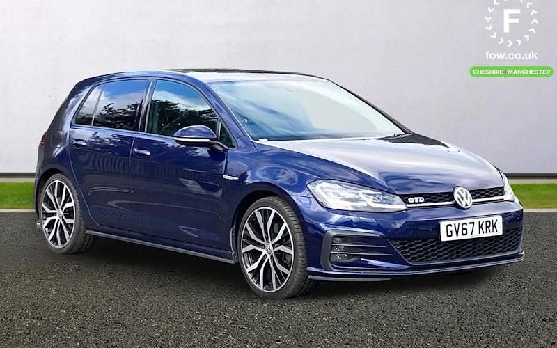 Used VW Golf VII GTD 184 HP (135 kW) 2018 Blue Hatchback