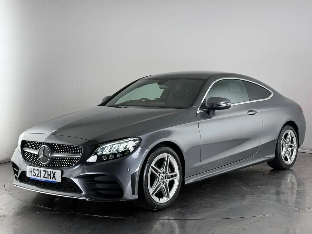 Second-hand Mercedes C220 AMG line 194 CP (142 kW) 2021 Gri Coupe