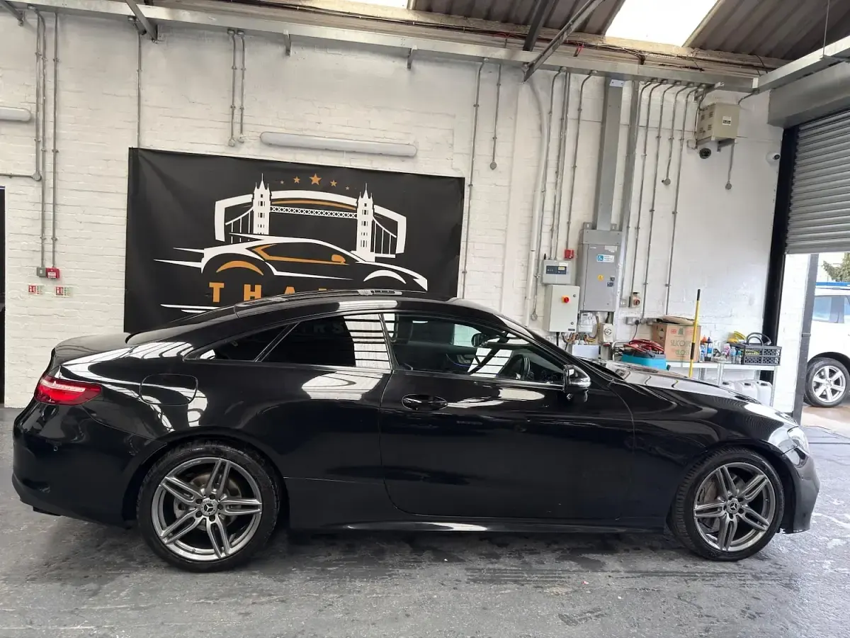 Used Mercedes E220 AMG line 2019 Black Coupe
